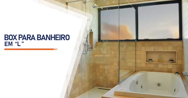 Box em L para Banheiro Box em L para banheiro com chuveiro no canto