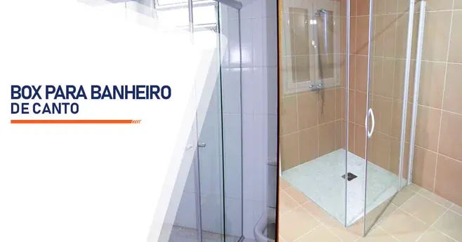 Box para Banheiro de Canto Box para banheiro de canto com duas laterais de vidro